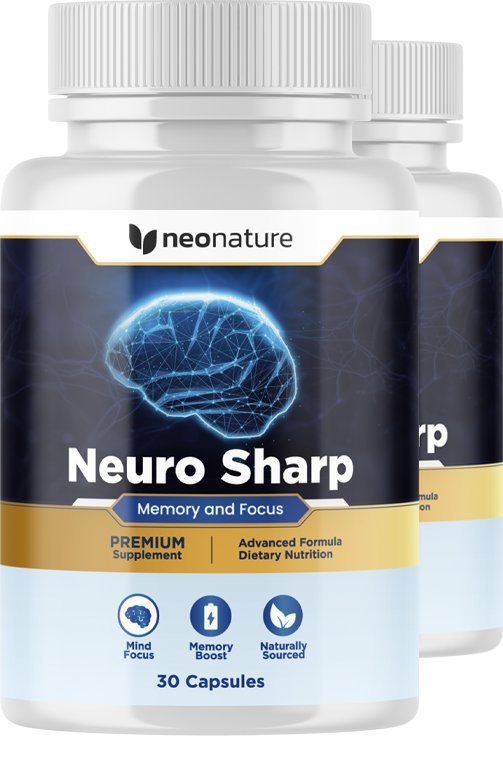 Neuro Sharp memory and focus supplement bottles by NeoNature
